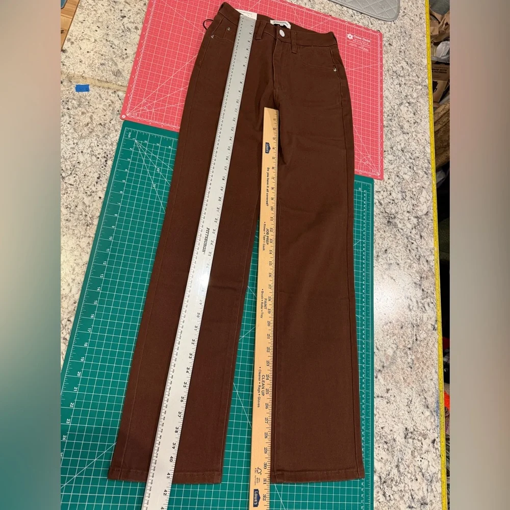 Weworewhat Icon Jean 24 Cacao Brown Straight Leg Denim NWT - Picture 5 of 9